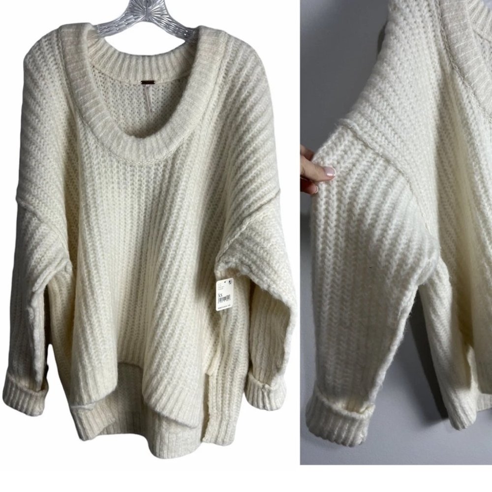 New! Free People Blue Bell Chunky Oversized SweaterNWT - Picture 9 of 10